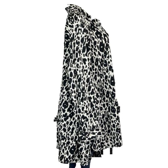 Jessica London +24 Black Animal Print Button Down Collar Long Sleeve Blouse - Picture 5 of 6